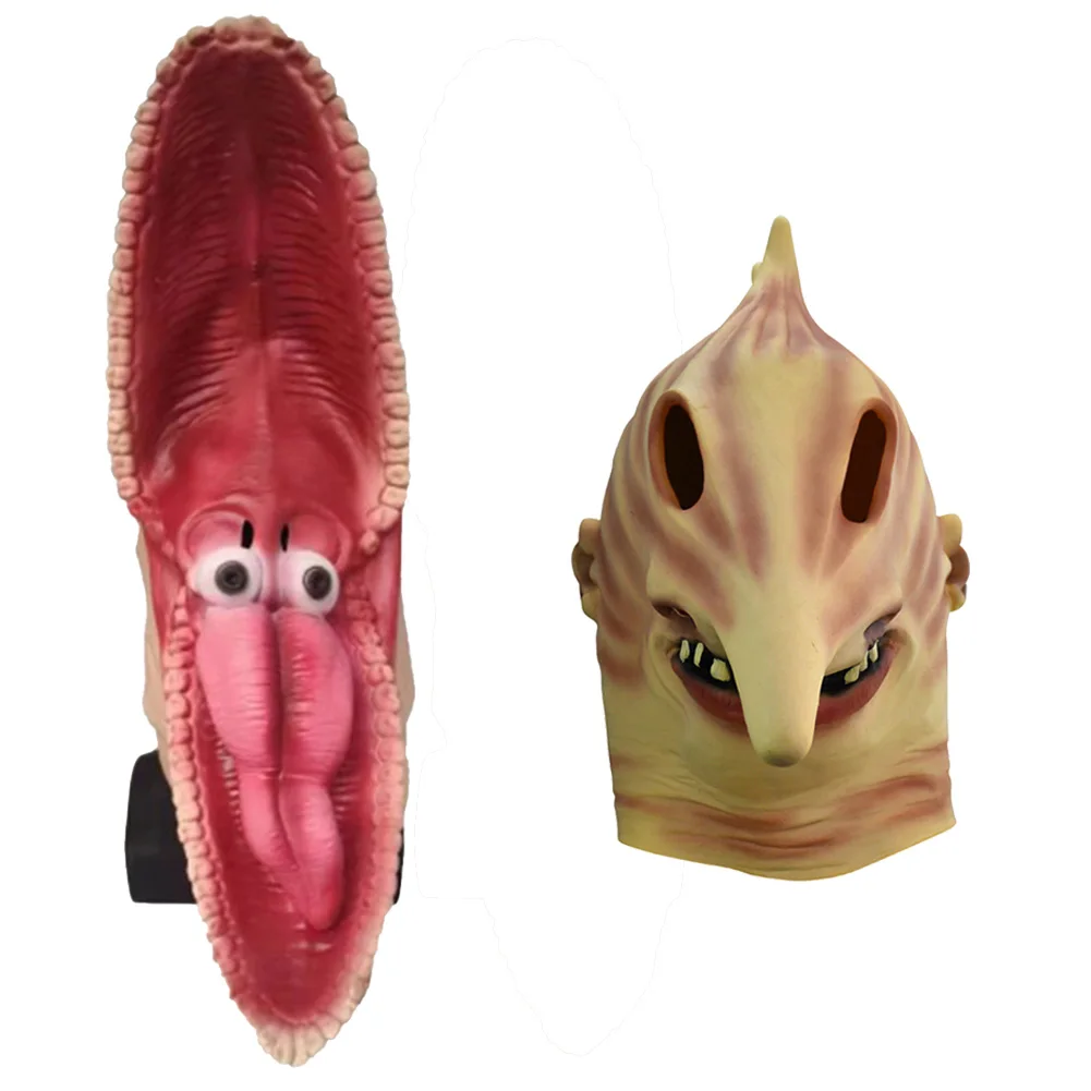 영화 곤충 액체 바바라 아담 마스크 코스프레 라텍스 변장 헤드기어 남녀공용, 성인 할로윈 파티 역할 놀이 소품