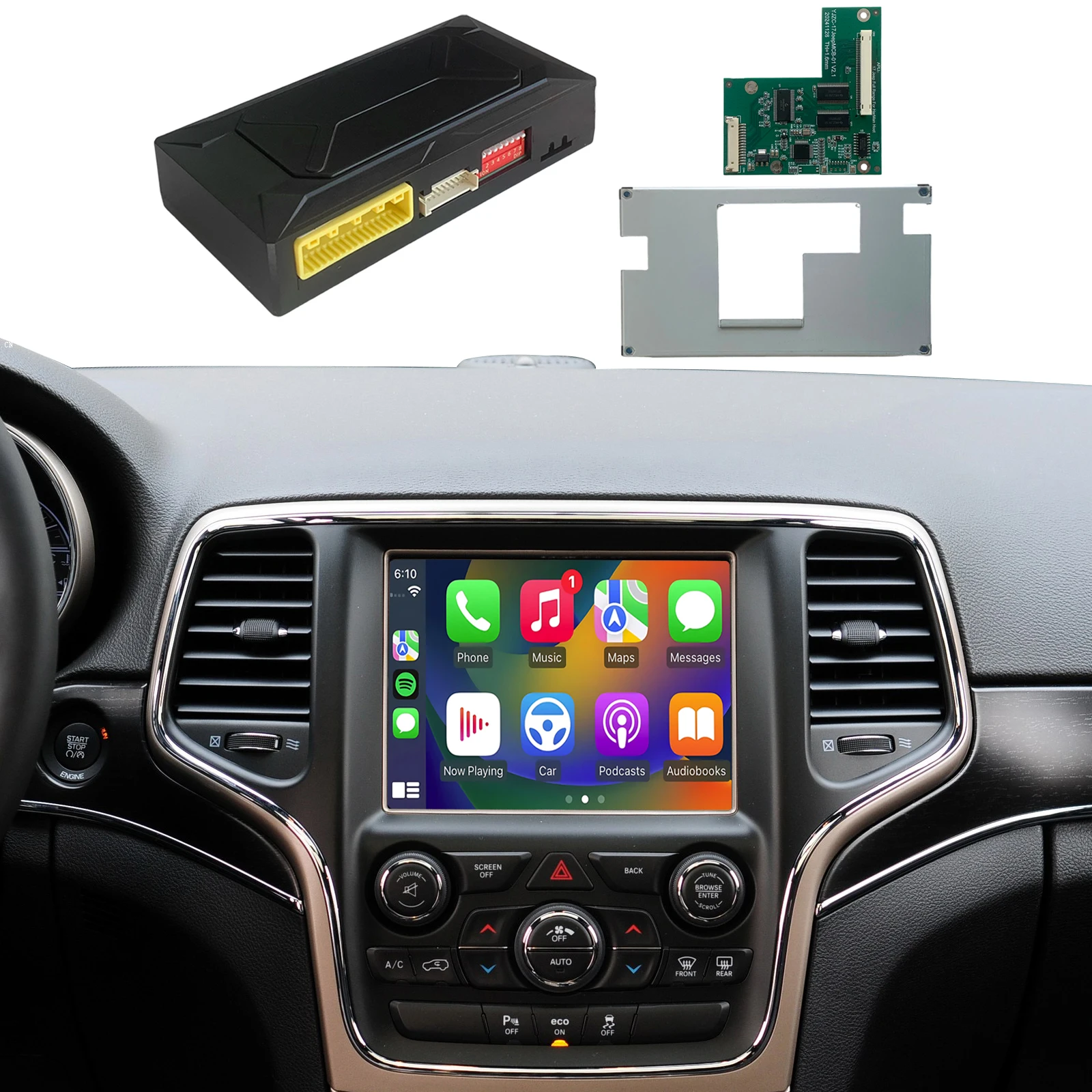 

2026 New&Easy Installation Module, CarPlay & Android Auto for Jeep Cherokee/Grand Cherokee, Dodge Ram/Charger/Challenger/Durang