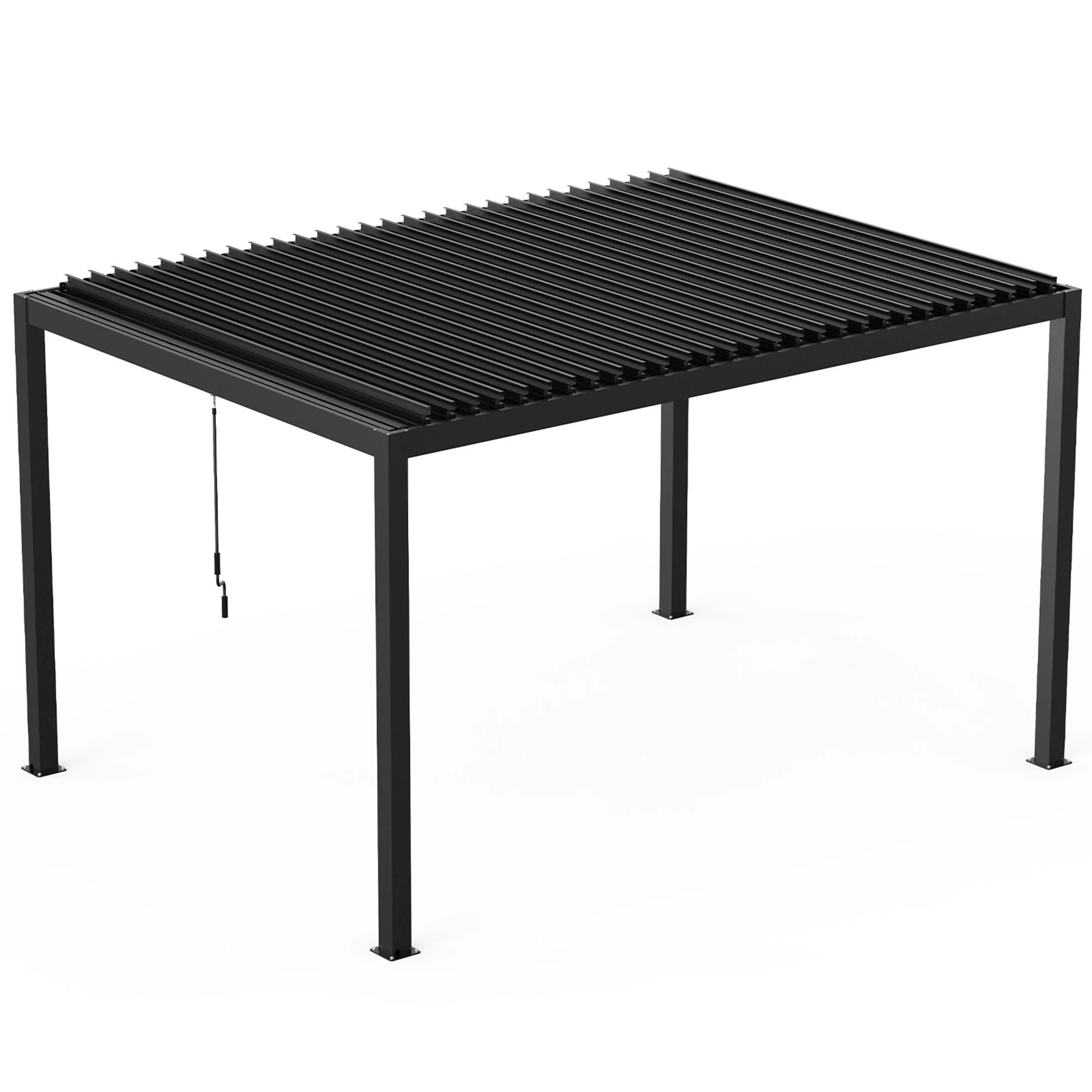 10x13FT Aluminum Frame Pergola with Powder Coated Steel Louvers Minimum Order 1 Set