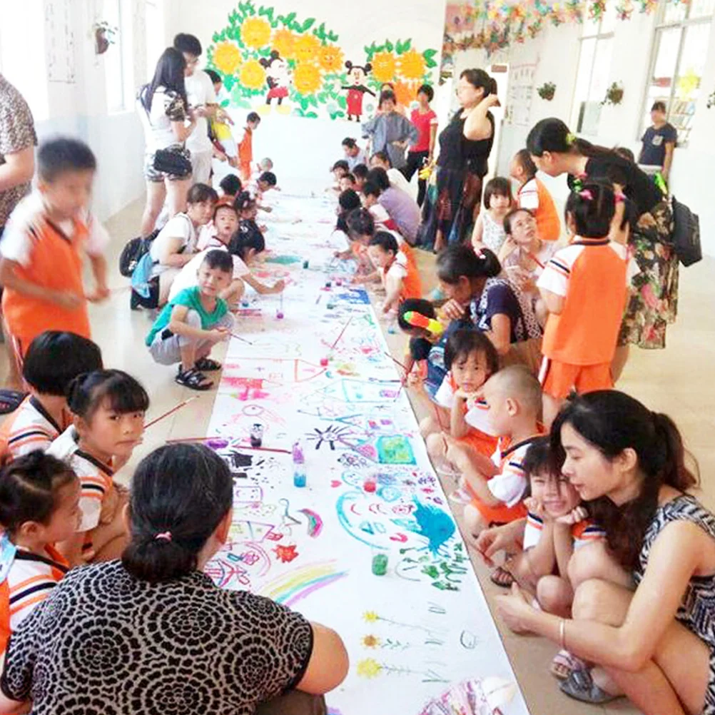 White Drawing Paper Roll Painting Paper Rolls for Kid Craft Activity and Painting Watercolor Paper