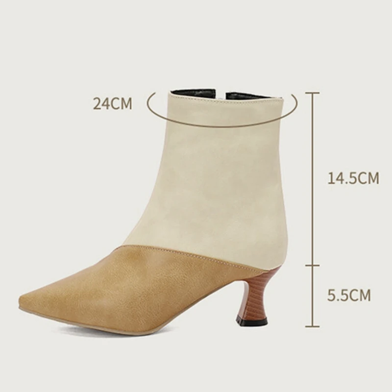 

ASILETO Женские новые ботильоны с острым носком 5,5 см на тонком каблуке с боковой молнией, разноцветные, большой размер US17 US19 46 47 48 50 Белый Черный