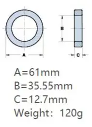 1pcs FT240-43 Magnetic Ring High Frequency Magnetic Ring End Feed 49:1 Barron American Ferrite Magnetic Ring