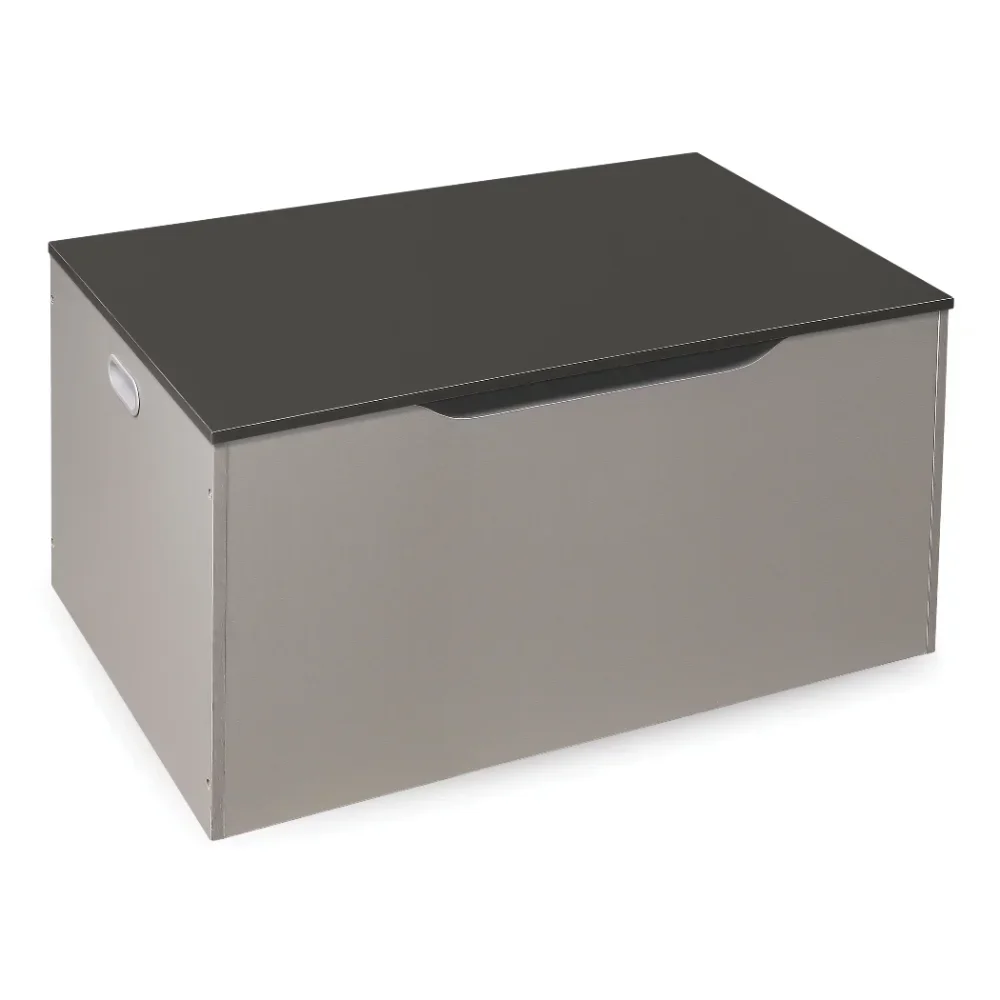 

Kid's Wooden Flat Bench Top Toy and Storage Box 4.5 Cu ft. - Woodgrain/Gray