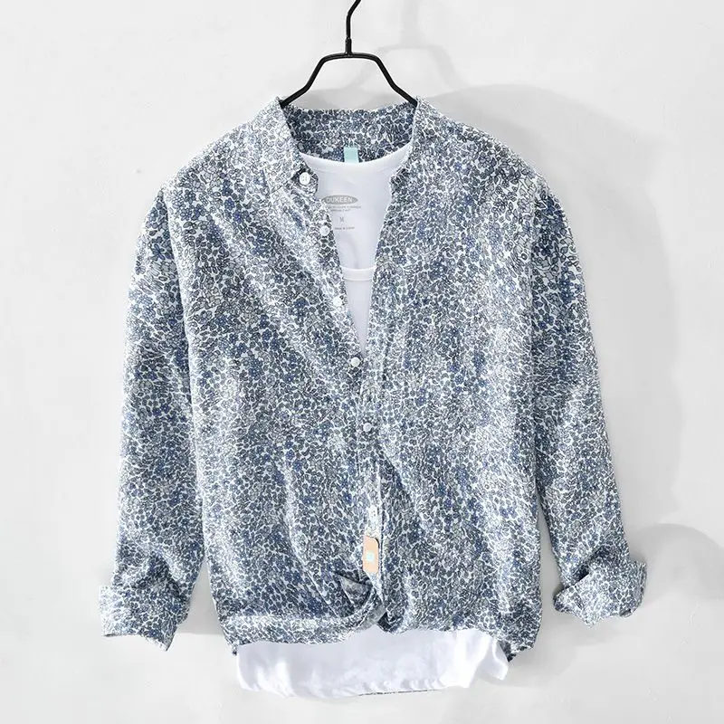 Korean Cool Retro Fashion Shivering Trend Dot Pattern Colorful Multicolor Loose Casual Handsome Men's Shirt Jacket Autumn 2024