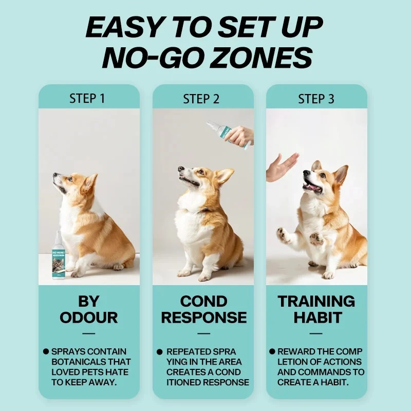 منطقة استبعاد الحيوانات الأليفة رذاذ طارد القطط التعريفي رذاذ لمنع البول غير المنضط للتحكم في الحيوانات الأليفة غير سامة