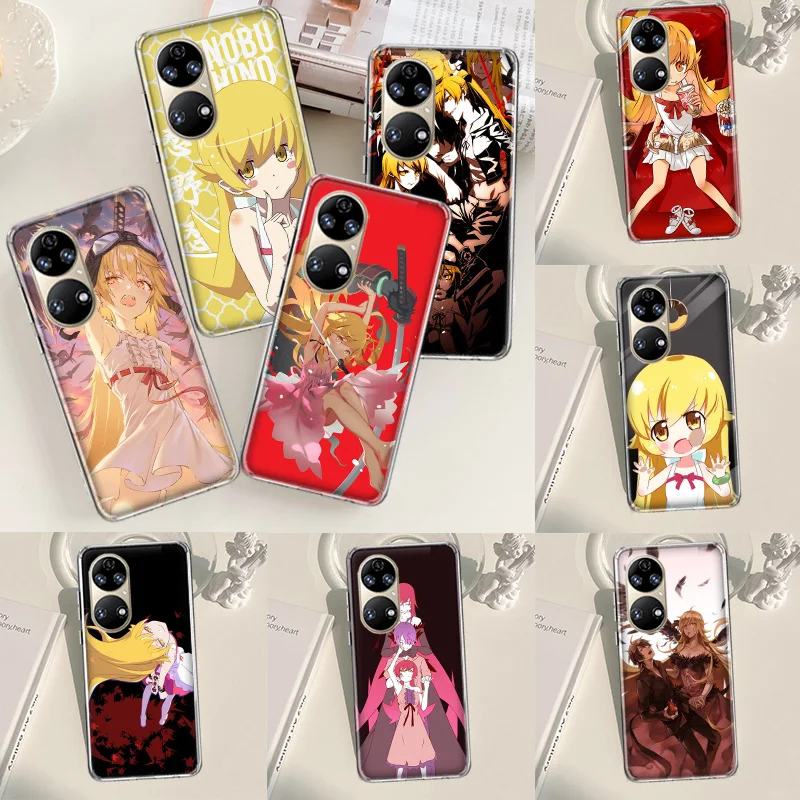 Monogatari Series Phone Case For Huawei P50 P40 Pro P30 Lite P20 P10 Mate 10 20 Lite 30 40 Pro Cover Coque