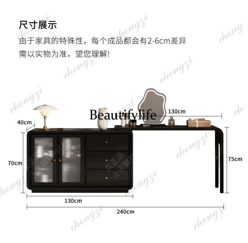 White Mirror Wood Vanity Table Storage Lights Folding Nordic Storage Bedroom Dressers Makeup Led Glass Coiffeuse Furniture Home