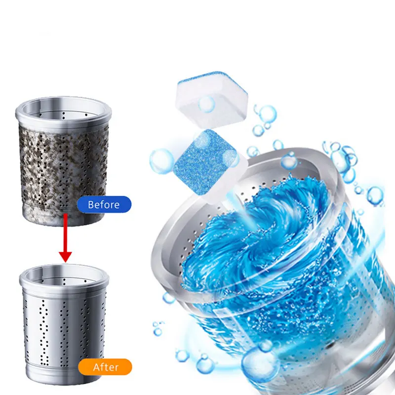 1/5/10pcs Descaling Deodorizing Cleaning Cubes Natural Ingredient Extracts Powerful Cleaning Effervescent Tablet Washing Machine