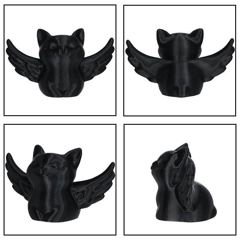 لطيف ليتل الملاك الجناح القط اللعب ثلاثية الأبعاد مطبوعة الملاك الجناح القط النحت التماثيل منضدية حلية ديكور منزلي هدايا الاطفال #5