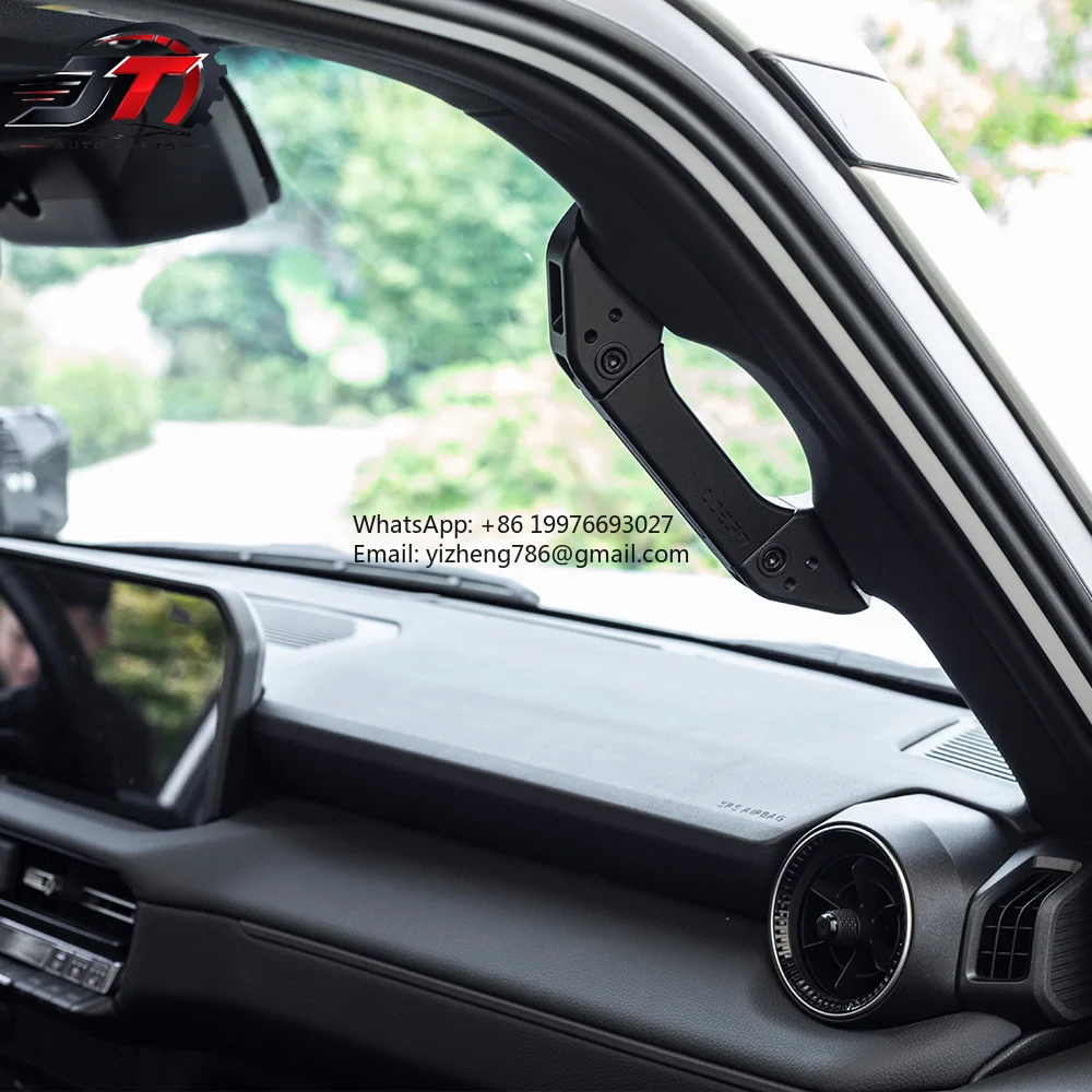 New style IRURI A-Pillar Grab Handle, Direct Bolt-On Installation, 6 Expansion Slots For Phone, Microphone & Radio For Toyota La