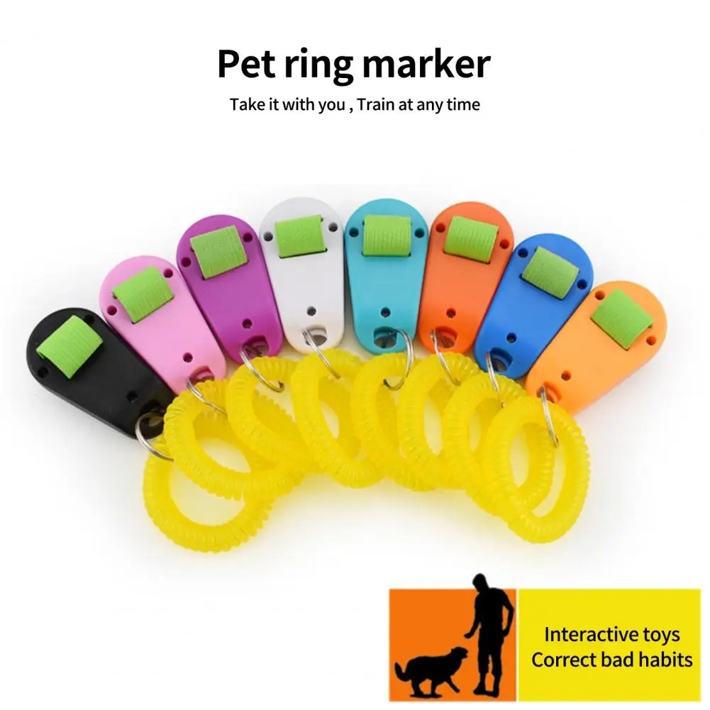 Pet Aid Clicker Finger Ring Cat Training Clicker Convenient Stop Barking  Universal Cat Dog Behavior Reinforcer Trainer