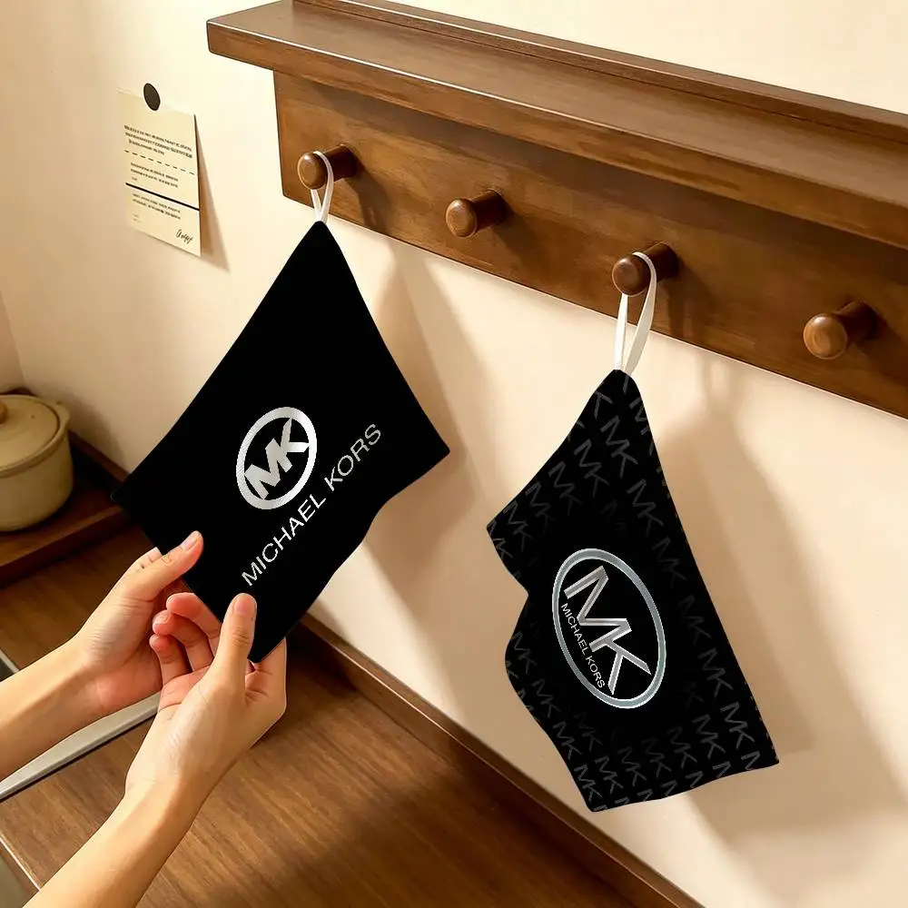 M-Michaels-Fashion-Kors Household Hanging Towel, Polyester Cotton Hand Wiping Towel, Sturdy for Bathroom Bedroom