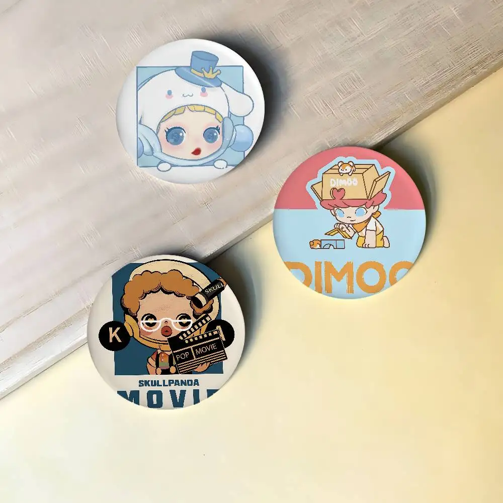 Cute Little Boy D-Dimoo Badges Peripheral Lapel Pins Tinplate Round Brooch For Shoulder Bag Accessories Souvenir Gifts