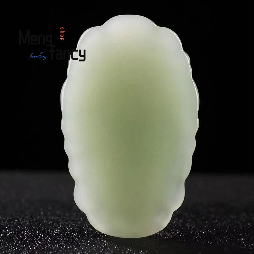 Natural Hetian Jade Guanyin Cabeça Pingente, Amuletos Budistas, Elegante Simples De Alta Qualidade Artesanato, Jóias Da Moda De Luxo, Requintado