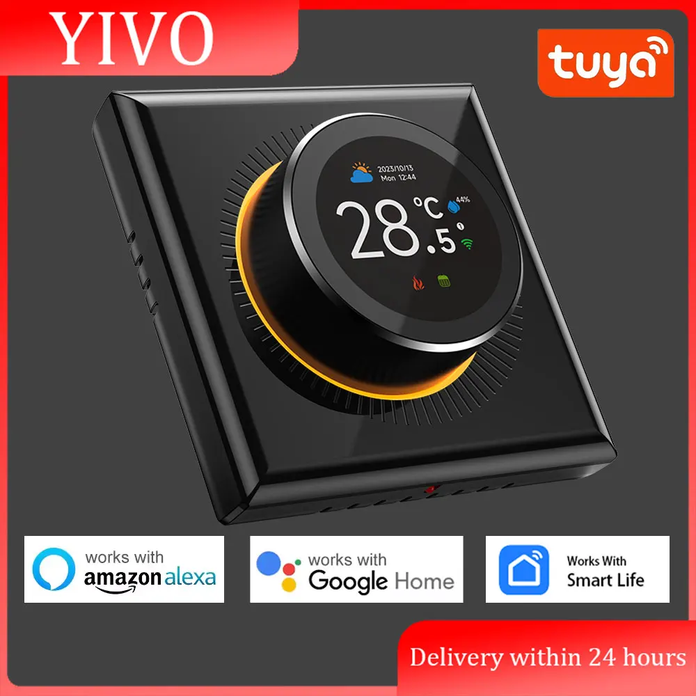 Tuya WiFi Smart Knob Thermostat Temperature Controller For Water Gas Boiler Electric Heating Works With Alexa Google Home