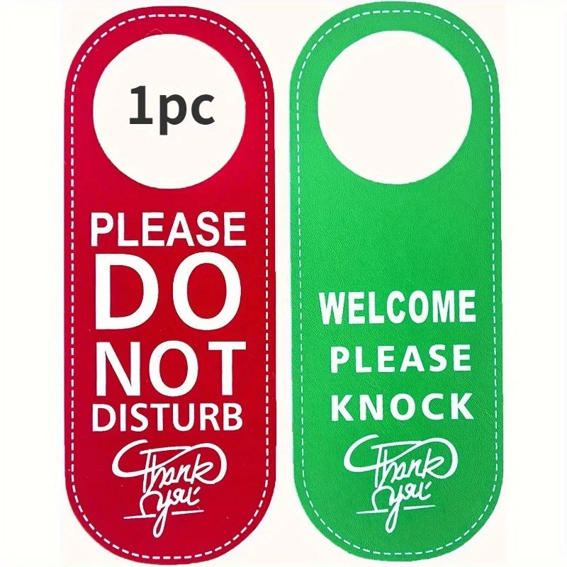 1pc Double sided Do Not Disturb Door and Welcome Please Knock on the Hanger Sign