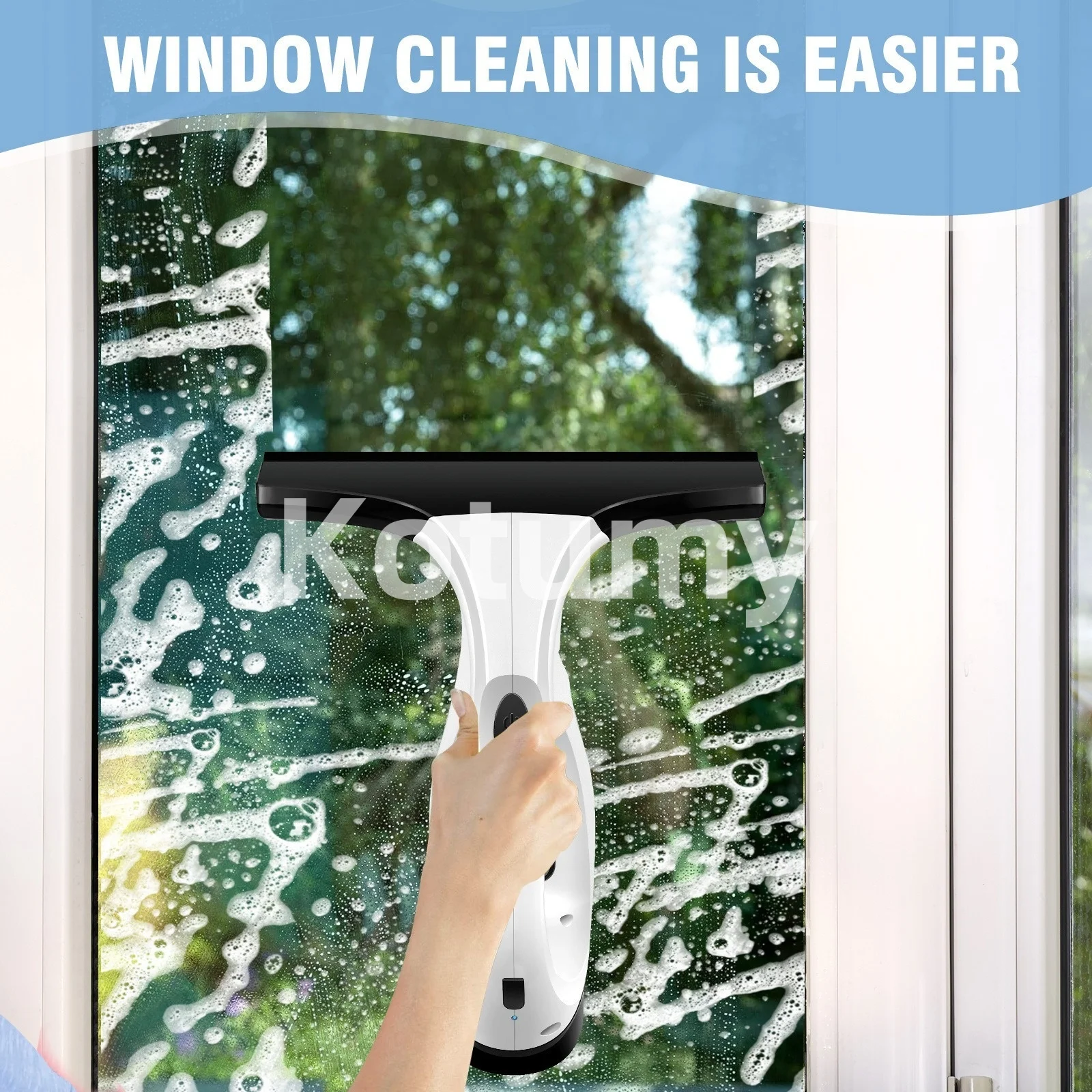 Wireless Electric Glass Cleaner Machine, 2200mAh Battery Portable Tool with 150ml Dirty Water Tank Efficient Portable Tool