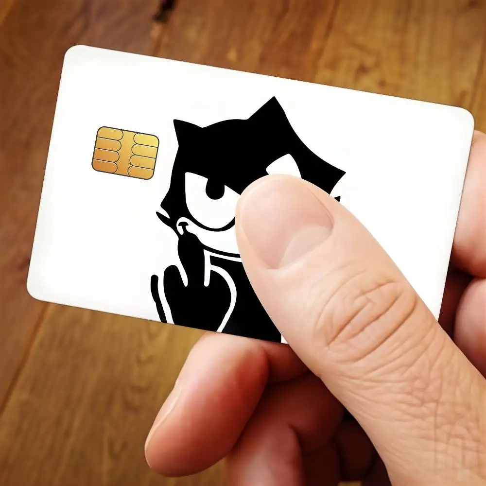 Cartoon F-Felix the C-Cat-S Credit Card Public Transportation Cards Sticker Waterproof Card Face Decoration 4PCS