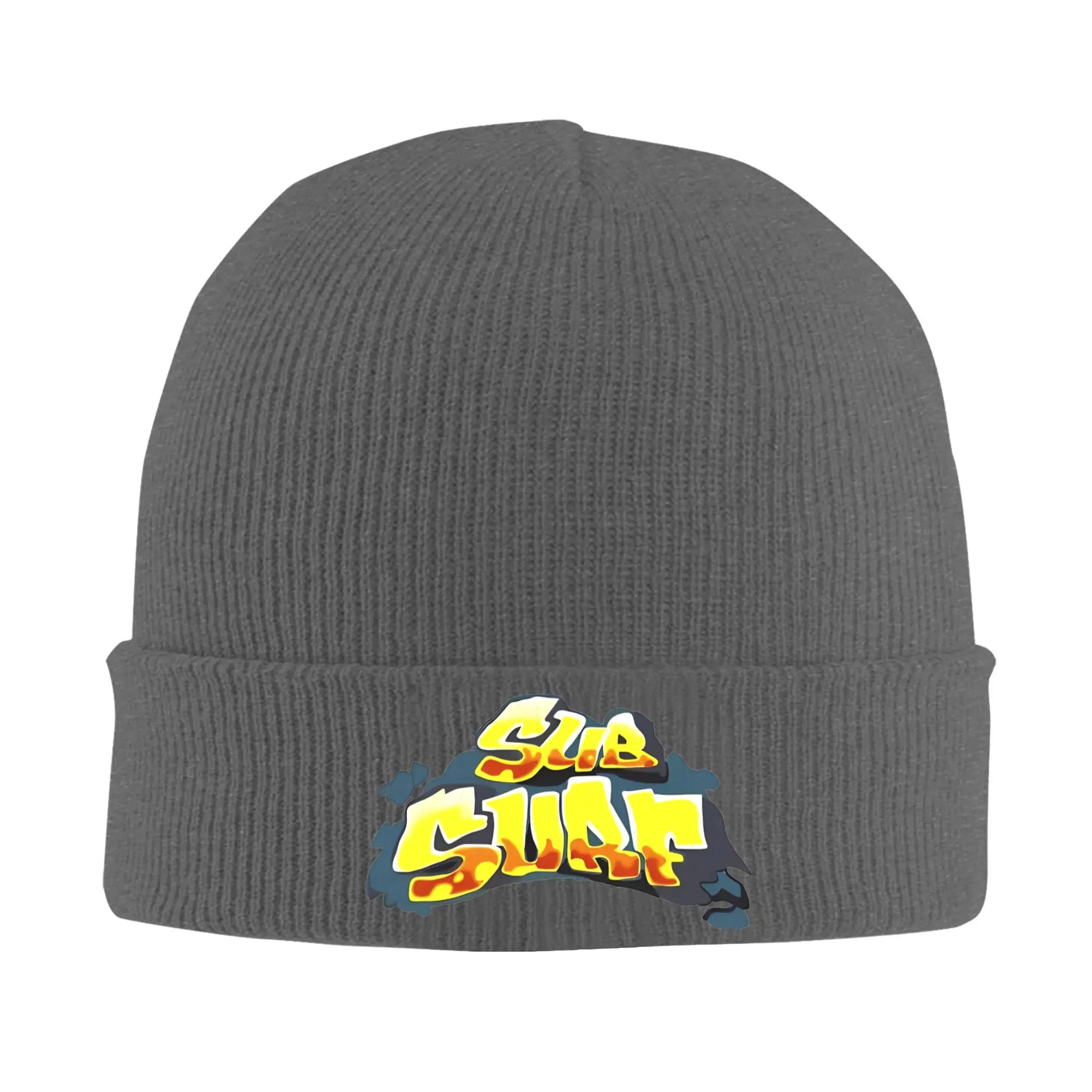 Gorros de punto con diseño del videojuego Subway Surfers, gorros para hombre y mujer, gorros de otoño e invierno, gorro deportivo de acrílico para parkour, gorro cálido tipo melón