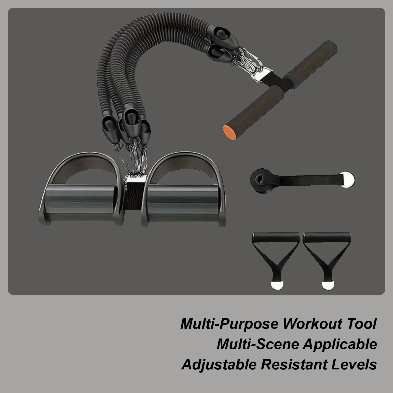 

Эспандер для педалей ног, 4 режима, регулируемый эластичный съемник педалей для йоги, веревка для упражнений на ногу, тренажерный зал, талия, руки, брюшной дом