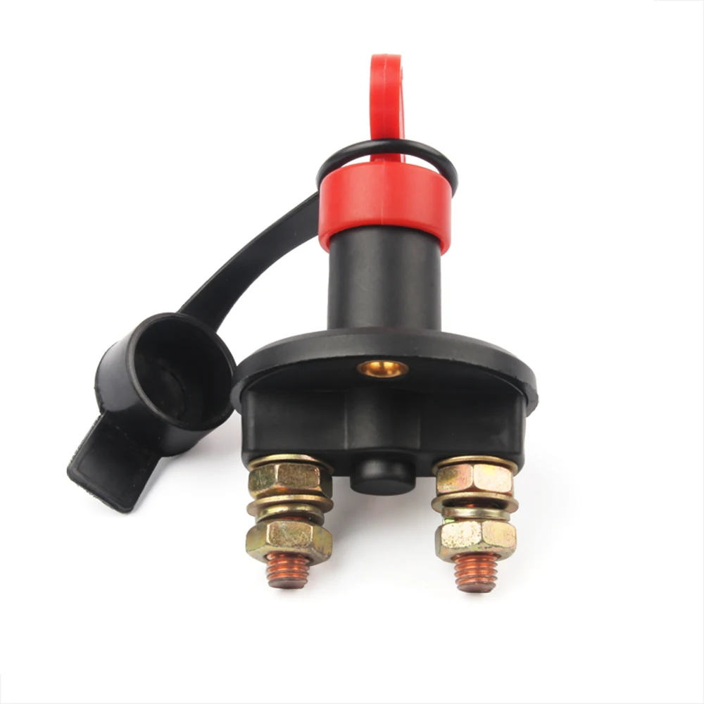 300A 12V 24V Red 2Key Cut Off Battery Main Kill Switch Vehicle Car Modify Isolator Disconnector Truck Boat Auto Car Power Switch