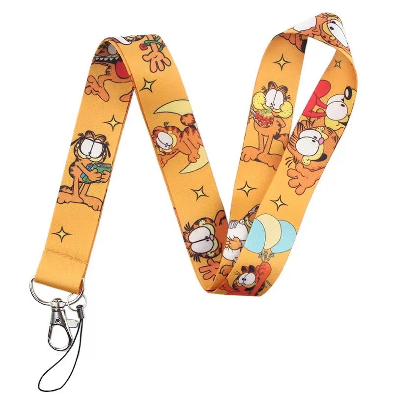 10PCS Cartoon Cat Neck Strap Keychain Lanyard For Keys Credit Card Holders Bank Card Card ID Holders Identity Badge Cover