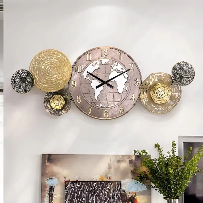 Unusualhands Large Wall Clock Steampunk Premium Retro Aesthetic Wall Clock Cozy Luxury Relojes De Pared Home Decor Items