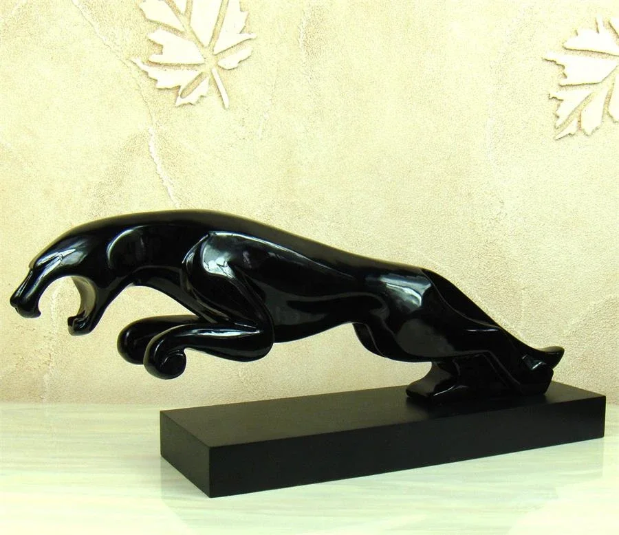 

Rushing Panther Statue Abstract Resin Leopard Sculpture Wild Animal Gift Craft Ornament Living Room Decoration Office Furnishing