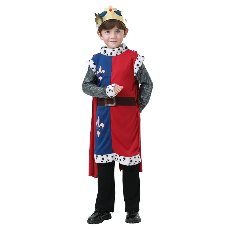 EE01 Boys The Medieval King Arthur Cosplay Kids Halloween Carnival Theme Party Fantasy Costume&0Ww