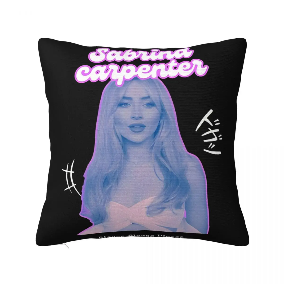 

Sabrina Carpenter Pillowcase Printed Polyester Cushion Cover Decorative Pillow Case Cover Chair Square 45X45cm