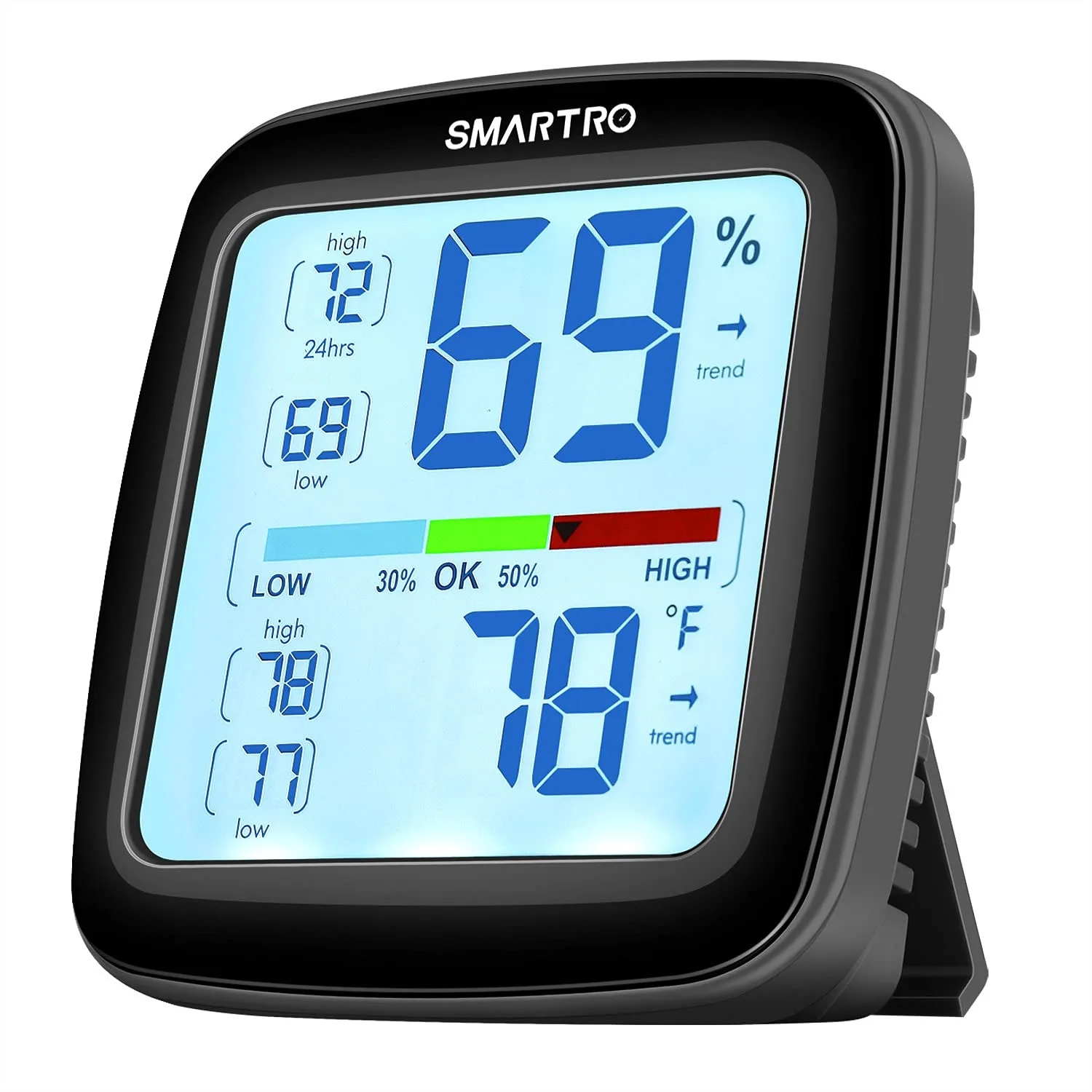 

Digital Hygrometer Indoor Thermometer with High Accuracy and Large Backlit Display