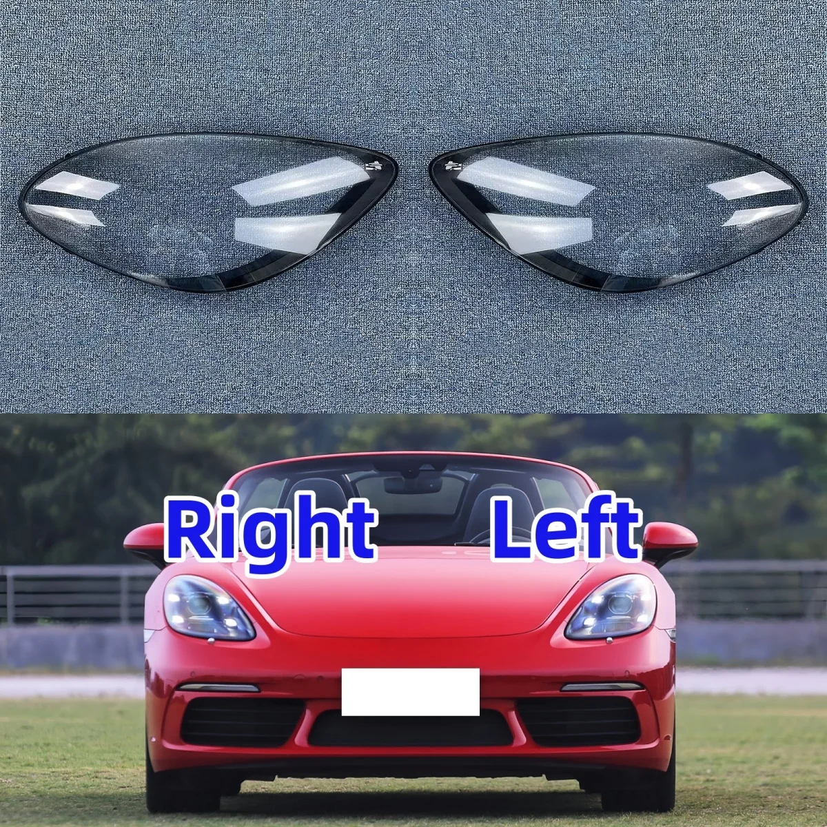 

For Porsche 718 982 2016 2017 2018 2019 2020 2021 2022 2023 Headlamp Transparent Cover Lampshade Headlight Shell Lens Plexiglass