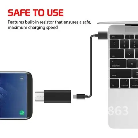 

5 шт., переходник из сплава с Micro USB на Type C