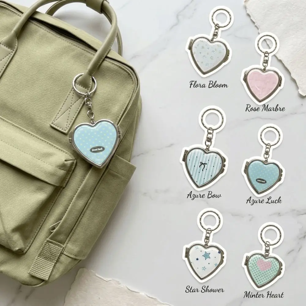 Acrylic Panel Keychain Heart Shaped Split Key Ring Keychain Pendant Alloy Hardware Glossy Finish Key Ring Daily Carry