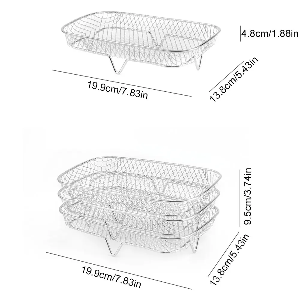 Stojak do frytownicy powietrznej Stojak do grillowania Frytkownica powietrzna ze stali nierdzewnej Piekarnik Grill Parowiec Możliwość układania w