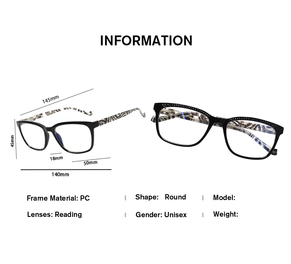 CLASAGA Reading Glasses For Women Men Fashion Print Flower Frame Spring Hinge Ultra-lightweight Eye Protection +1.0+2.0+3