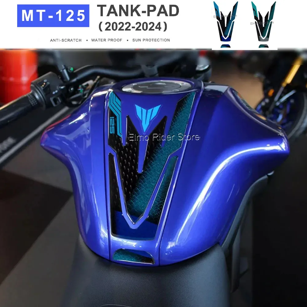 

Motorcycle Sticker 3D Gel Epoxy Resin Waterproof Anti-slip Protection Decal For Yamaha MT-125 (MY 2024)