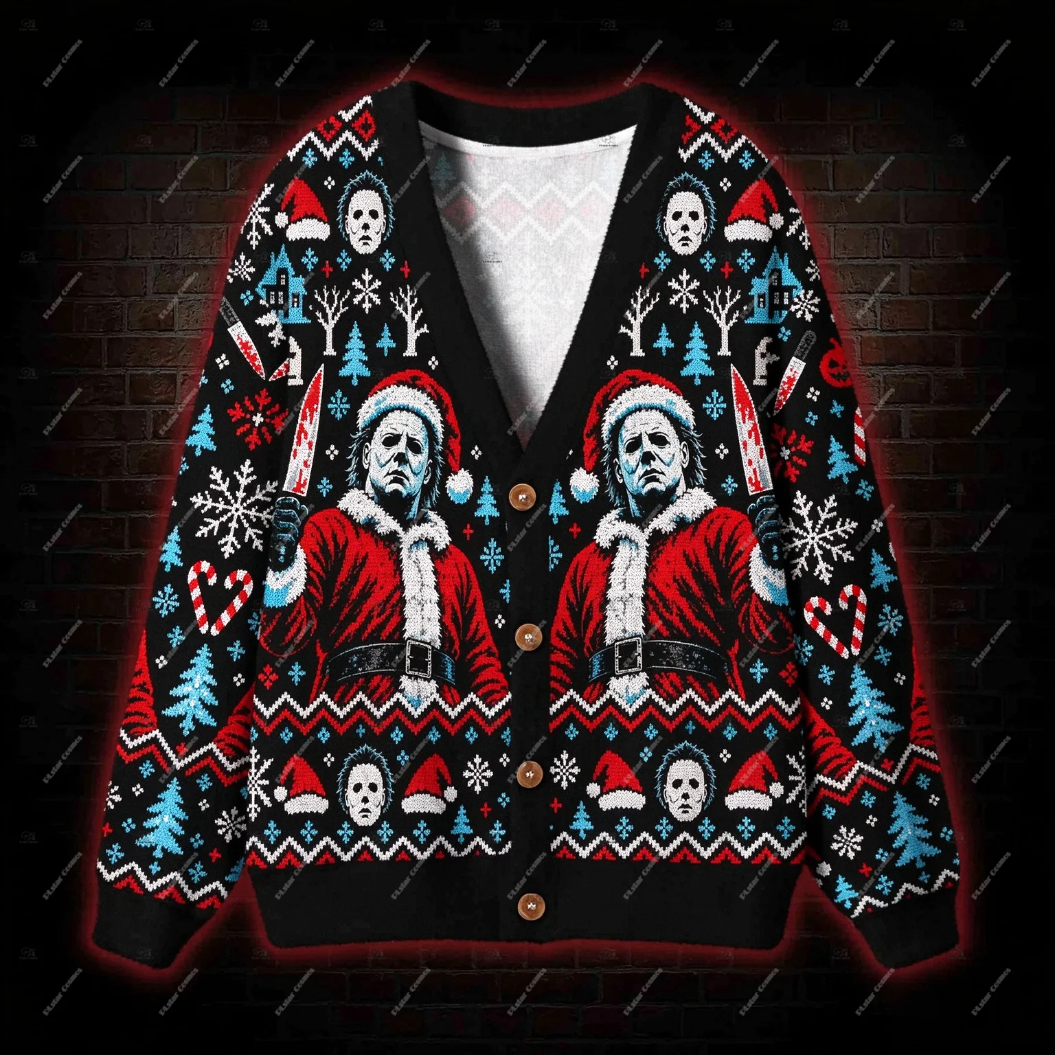Christmas Halloween Witch Dark Style Outfit Vintage Cardigan Sweatshirt 3DPrint Harajuku Streetwear Casual Funny Long Sleeves Q9