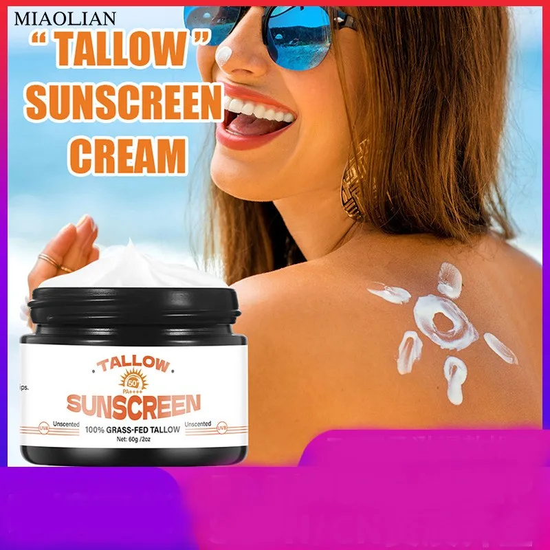 Cross-Border Auf Lager Beef Tallow Sonnenschutz Honey Beef Tallow Balm Nicht fettender, feuchtigkeitsspendender, nährender, getönter Sonnenschutz für das Gesicht