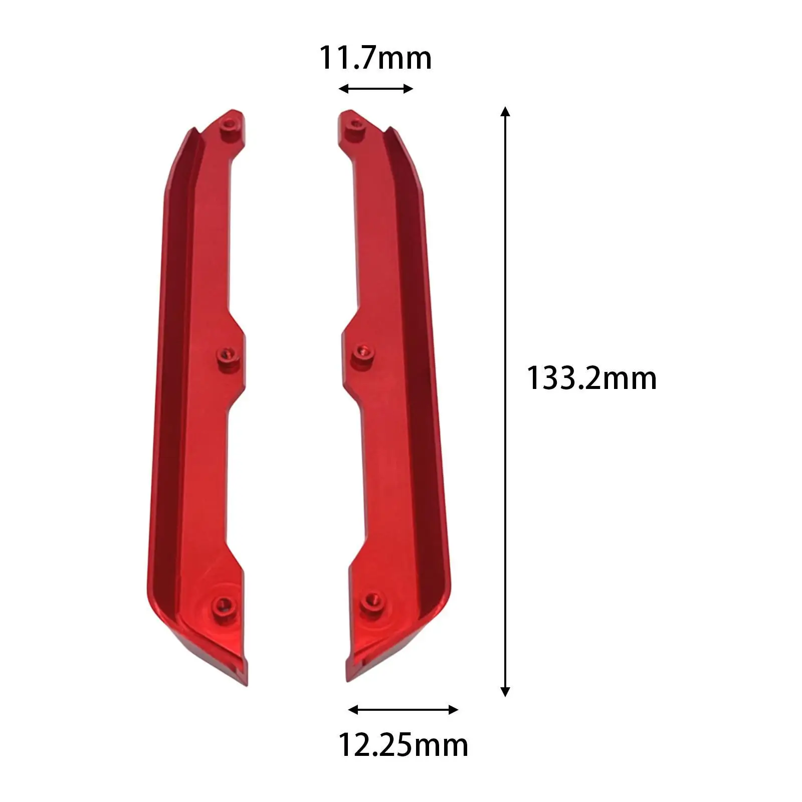 2 個 RC カーシャーシマッドガード交換部品 DIY 修正されたサイドトレイルバーアルミ合金 Wltoys RC ホビーカー車両用