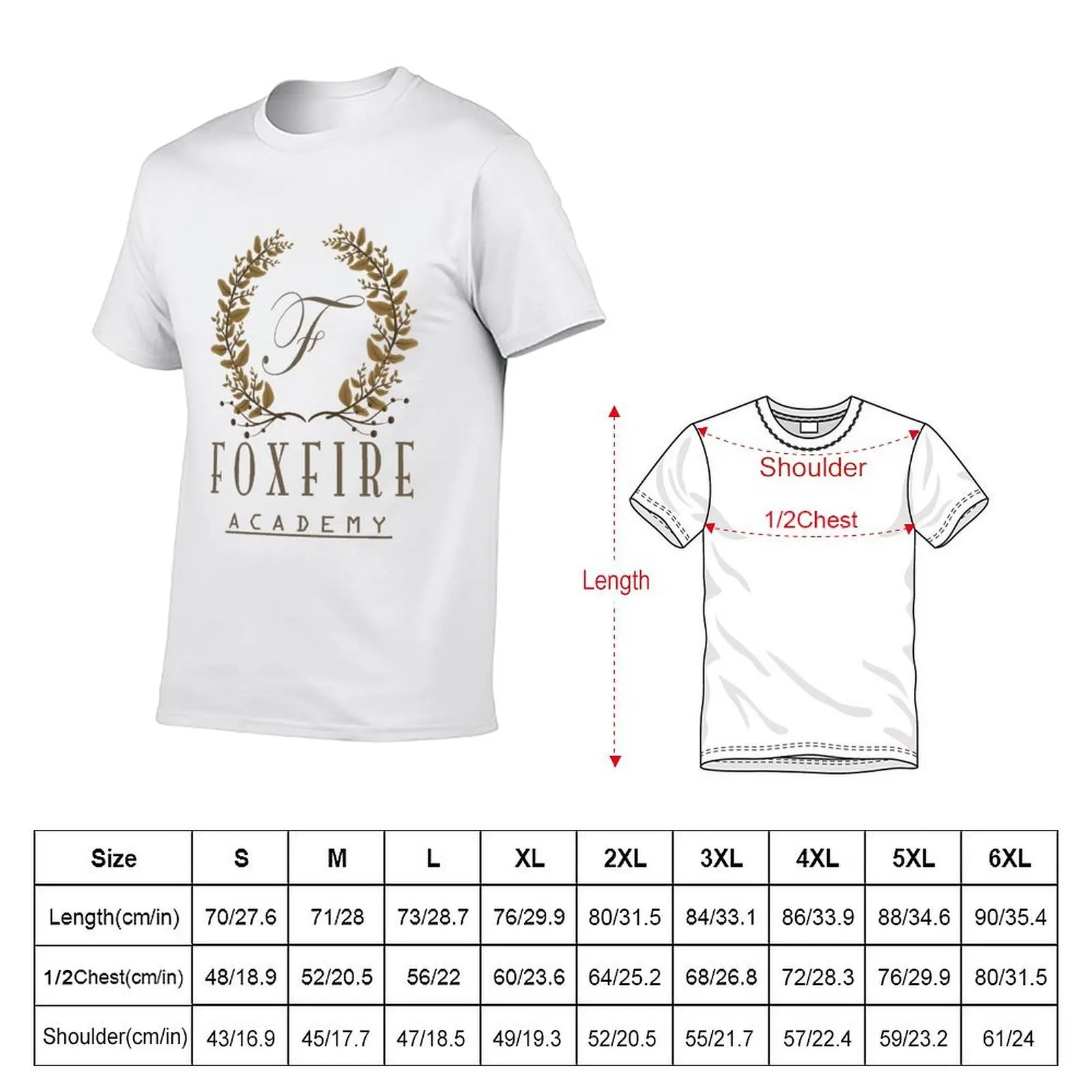 Foxfire Academy T-Shirt graphic tee shirt funny costumes men t shirt