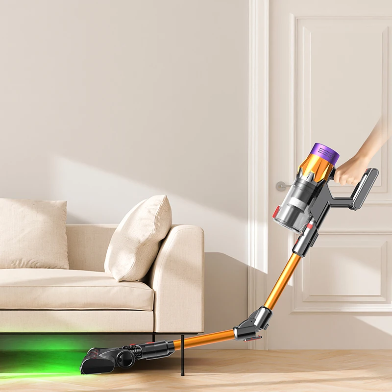 ASHLV 50kPa 무선 핸드 헬드 진공 청소기 강력한 흡입 550W 브러시리스 모터 스마트 터치 디스플레이 접이식 막대 3 전원 모드