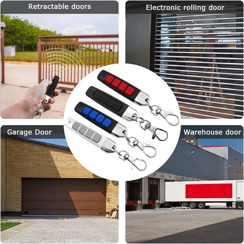 4 Pcs 433 Mhz Electric Gate Openers Universal Garage Door Opener For Automatic Sliding Door Electric Roller Way Door