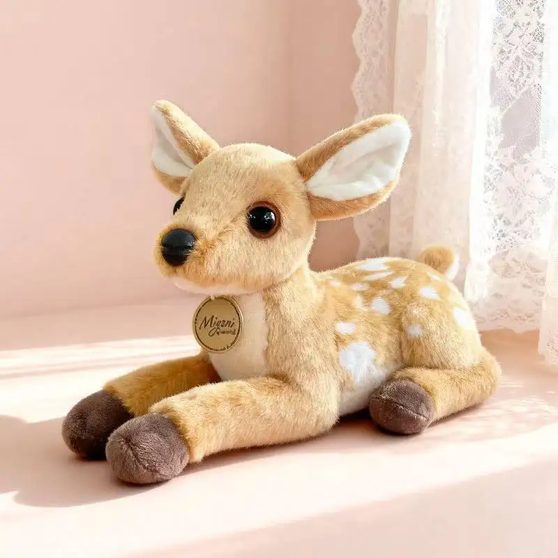 25 سنتيمتر أحدث عرضة الغزلان دمية Kawaii محشوة ألعاب من نسيج مخملي تمثال الكرتون أنيمي لطيف وسادة الأطفال هدية عيد ميلاد دمية ممتعة