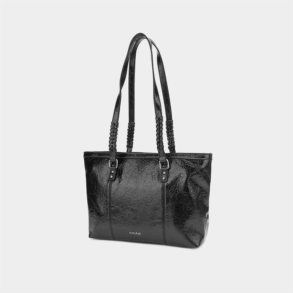 

Винтажные однотонные женские сумки через плечо из искусственной кожи большой вместимости, повседневные модные стильные сумки через плечо