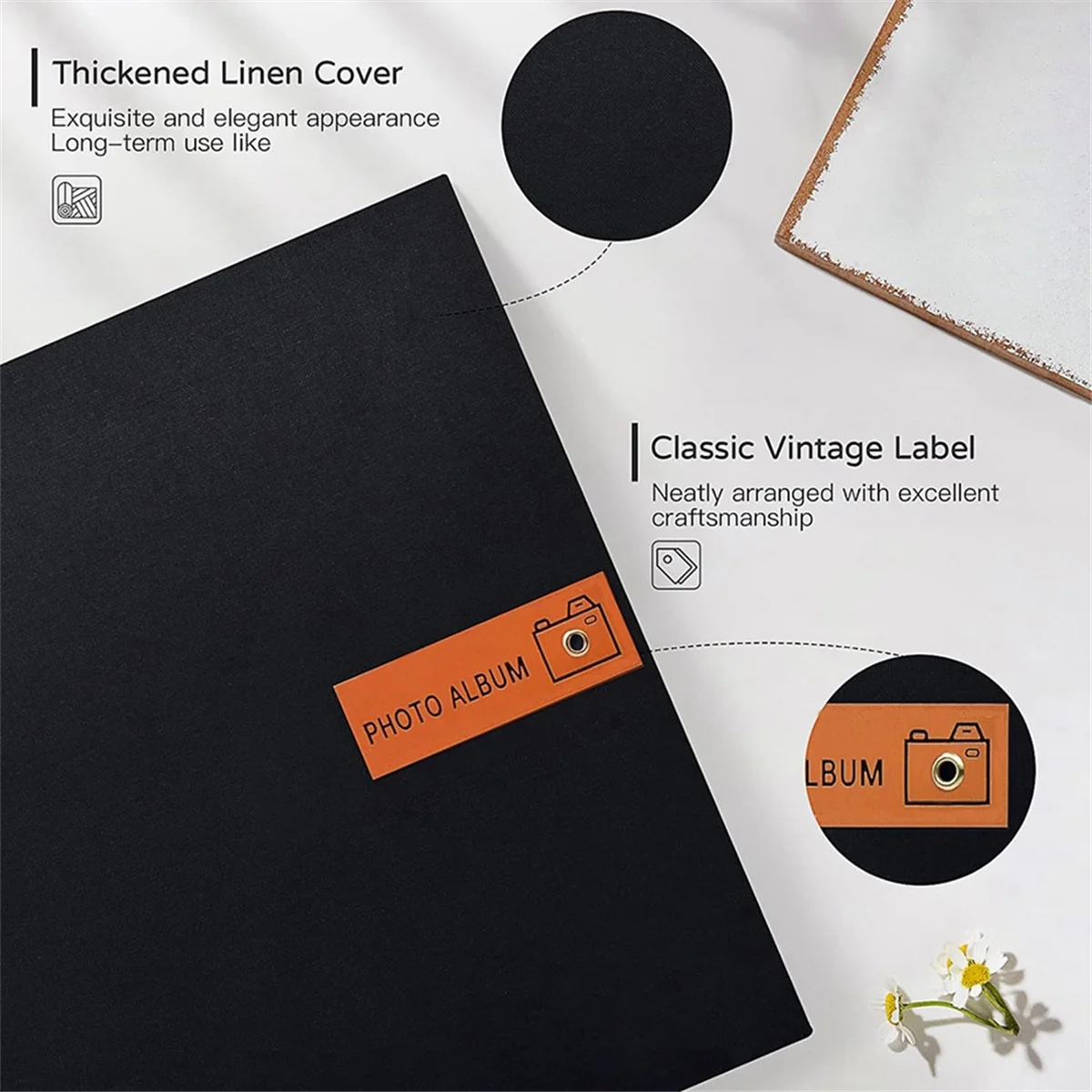 Large Photo Album, Simple and Large Capacity, Photo Card Box, Suitable for Baby Family Anniversary Wedding Photo Storage