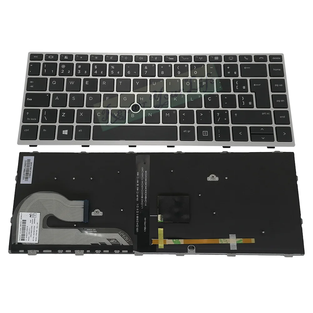 İbranice PT-BR Abnt2 Klavye Arka Işık HP EliteBook 840 G6 G5 846 G5 745-G5-G6 Laptop Klavye Brezilya Portekizce L09813-FL1