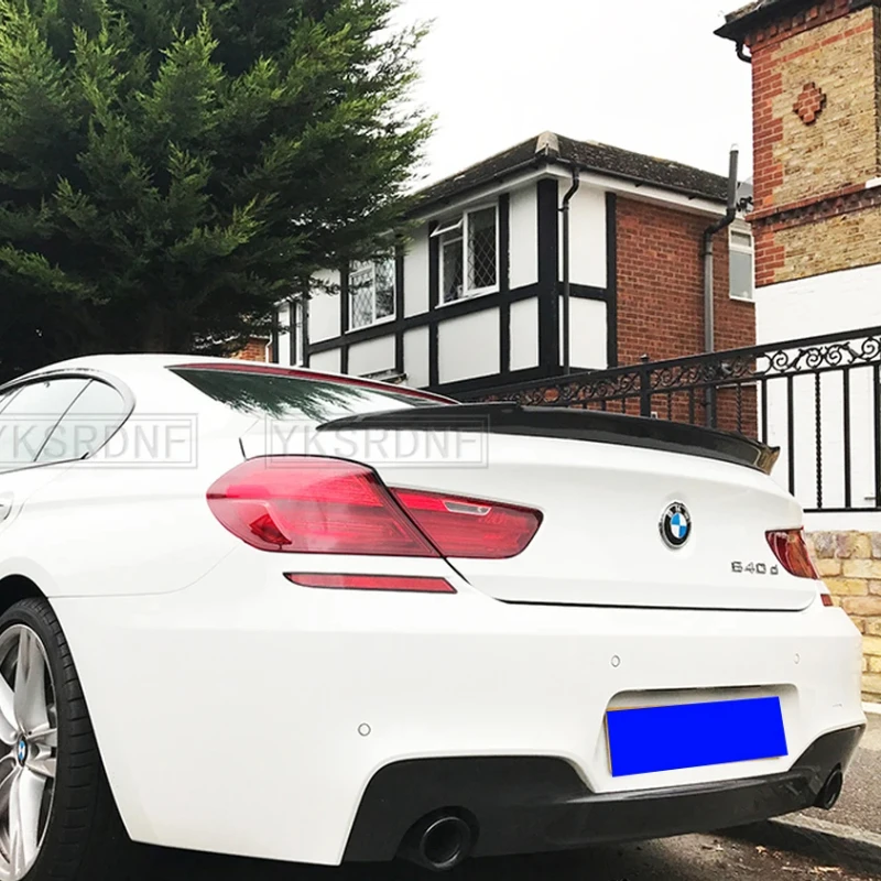 For BMW 6 Series F06 & M6 F12 F13 Carbon Fiber Rear Trunk Spoiler Tail Wing 640i 640d 650i 2011 - 2017 Car Styling Rear Wings