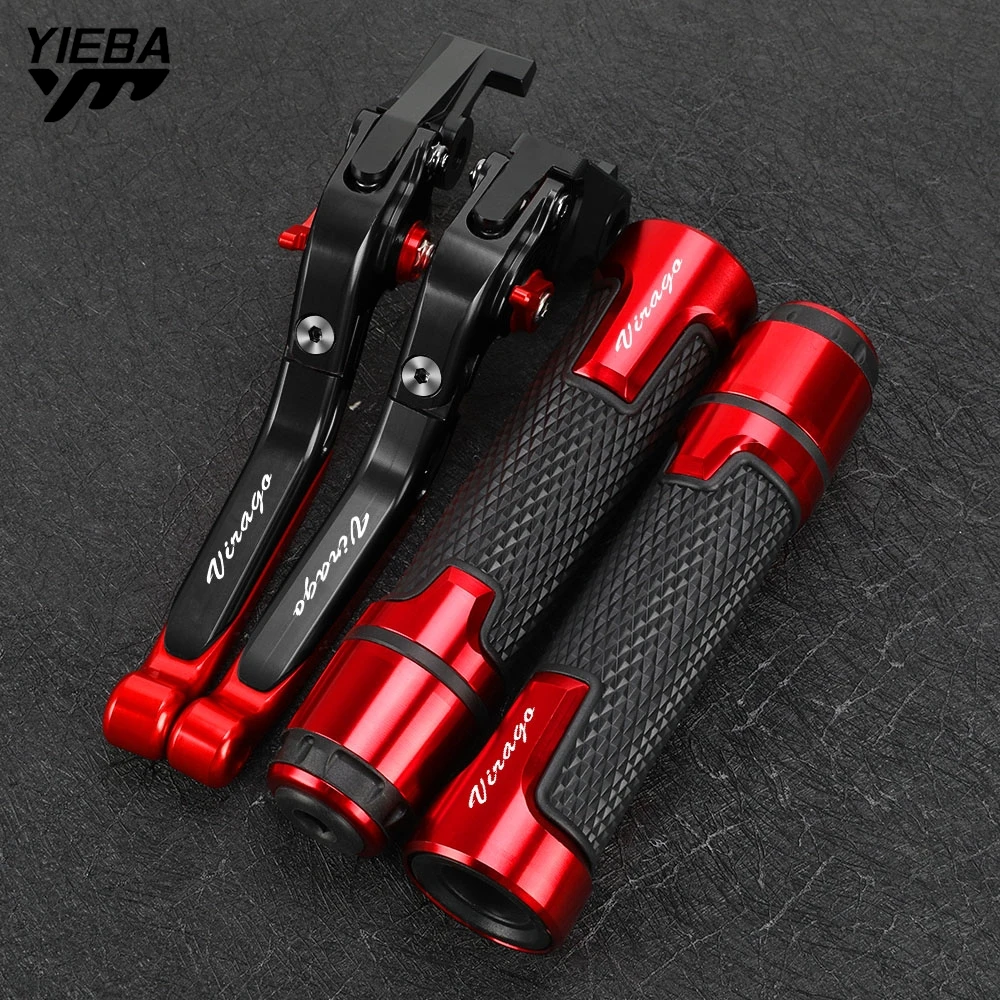 

For YAMAHA XV1100/XV535/XV700/SV750 XV1000 VIRAGO Motorcycle Brake Clutch Lever Handlebar Handle bar Hand Grips End Access