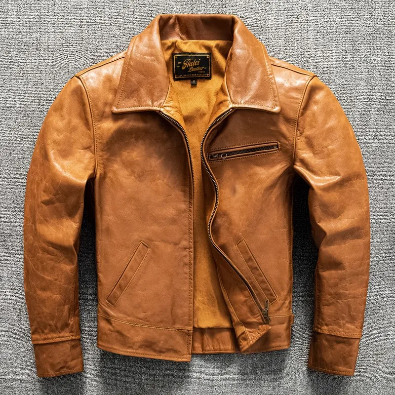 

Top-grain cowhide leather a god-like vegetable-tanned bluish-green swallowtail